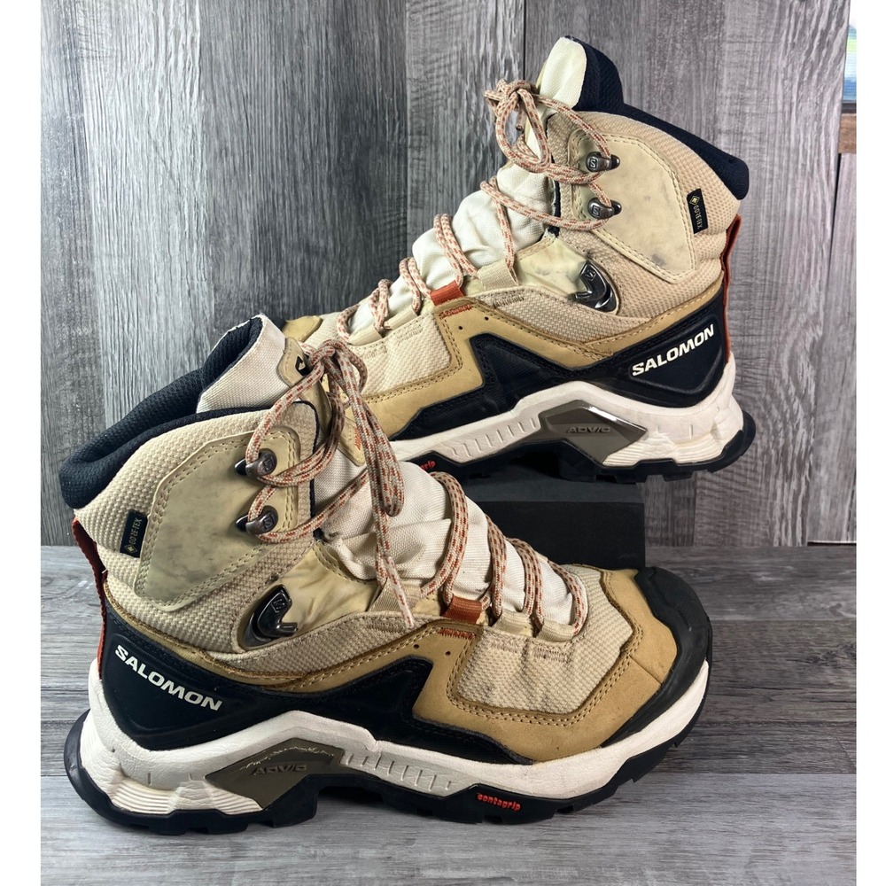 Salomon Quest Element GTX Hiking Boots Safari Vanilla Ice 414575 Womens 7